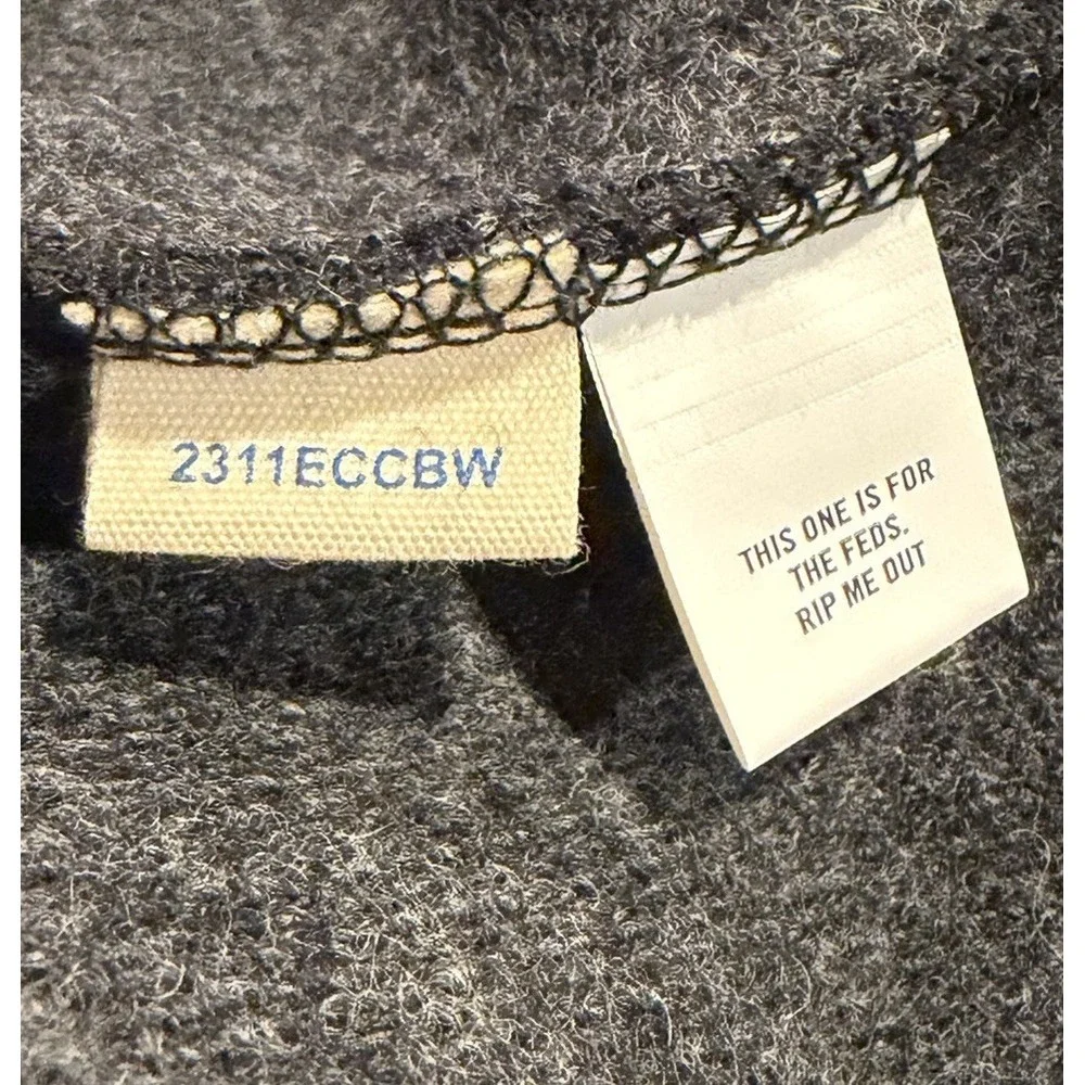 Taylor Stitch The Evans Crew in Charcoal Birdseye Wool 42 Large Preppy
